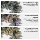 Christabelle 76cm Christmas Wreath Snowy Stamford Spruce with LED Lights Front Door Decoration Ornament - RnR Galore