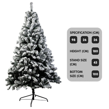 Christabelle Snow - Tipped Artificial Christmas Tree 1.8m - 850 Tips - RnR Galore