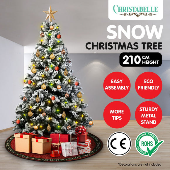 Christabelle Snow - Tipped Artificial Christmas Tree 2.1m 1200 Tips - RnR Galore