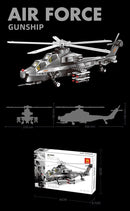 Christmas gift WZ - 10 Attack Helicopter Building Blocks Set, 264 Pieces Military Model Kit for Kids Aged 6+ & Enthusiasts（WZ10 helicopter gunship） - RnR Galore