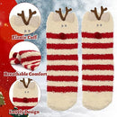 Christmas Socks - 6 Pairs Cozy Warm Fluffy Plush Bed Socks for Women, Girls - Cute Coral Fleece Xmas Indoor - RnR Galore