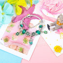 Colorful Cat Eye Glass Bead Clover Pendant Bracelet(20cm) - RnR Galore