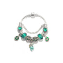 Colorful Cat Eye Glass Bead Clover Pendant Bracelet(20cm) - RnR Galore