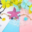Colorful Leaf Moon Star Pendant Versatile Gold Bracelet(16cm) - RnR Galore
