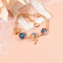 Colorful Leaf Moon Star Pendant Versatile Gold Bracelet(20cm) - RnR Galore