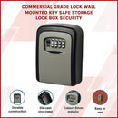 Commercial Grade Lock Wall Mounted Key Safe Storage Lock Box security - RnR Galore