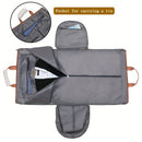 Convertible Travel Garment Bag Large Duffel Suit Carrier with Shoe Compartment & Hidden Backpack Straps Waterproof Beige White - RnR Galore