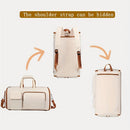 Convertible Travel Garment Bag Large Duffel Suit Carrier with Shoe Compartment & Hidden Backpack Straps Waterproof Light Pink - RnR Galore