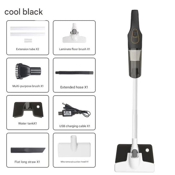 Cordless 2 - in - 1 Handheld & Stick Vacuum Cleaner with Detachable Water Tank & Dust Mite Remover(black) - RnR Galore