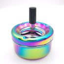 Creative Ashtray, Large Circular Metal Ashtray with Rotating Tray, Press - Type Design - RnR Galore