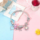 Cute Heart - shaped Beaded Bracelet with Rhinestones(18cm) - RnR Galore