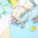 Cute Heart - shaped Beaded Bracelet with Rhinestones(20cm) - RnR Galore