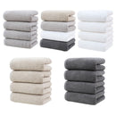 Dark Grey Plush Cotton Hand Towel Set (4 - Pack) - Ultra Soft, Absorbent & Quick - Drying Face Towels for Bathroom - RnR Galore