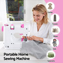 Devanti 12 Stitches Mini Sewing Machine for Beginners Portable Sewing Machine Kit with LED Lights - RnR Galore