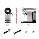 Devanti 20 Bar Coffee Machine Espresso Cafe Maker - RnR Galore