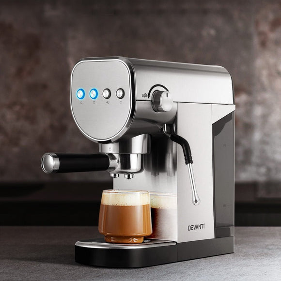 Devanti 20 Bar Coffee Machine Espresso Cafe Maker - RnR Galore