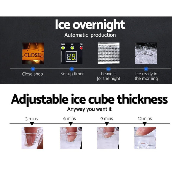 Devanti 60kg Commercial Ice Maker Machine - RnR Galore