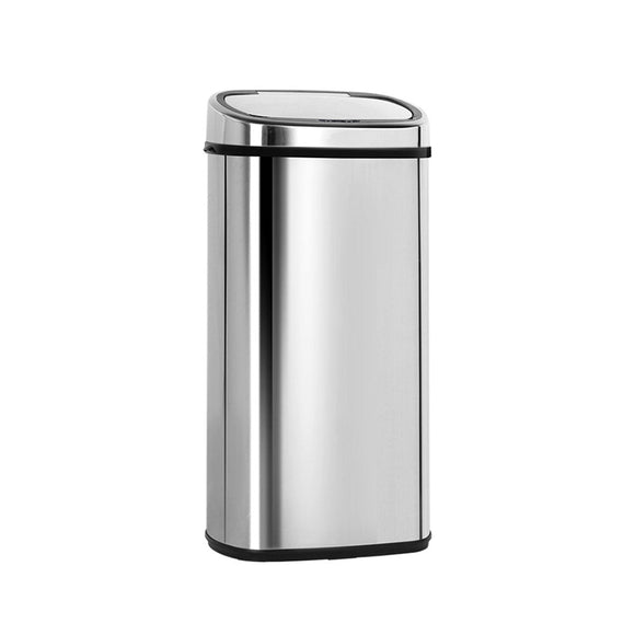 Devanti 68L Motion Sensor Bin Rubbish Automatic Silver - RnR Galore