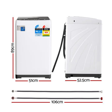 Devanti 6kg Top Load Washing Machine White - RnR Galore