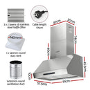 Devanti 900mm Range Hood 3 - Speed Fan LED Display Remote Control - RnR Galore