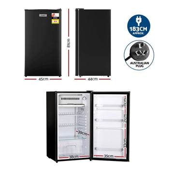 Devanti 95L Bar Fridge Black - RnR Galore