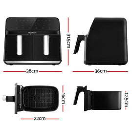 Devanti Air Fryer 8L Dual Zone Fryers - RnR Galore