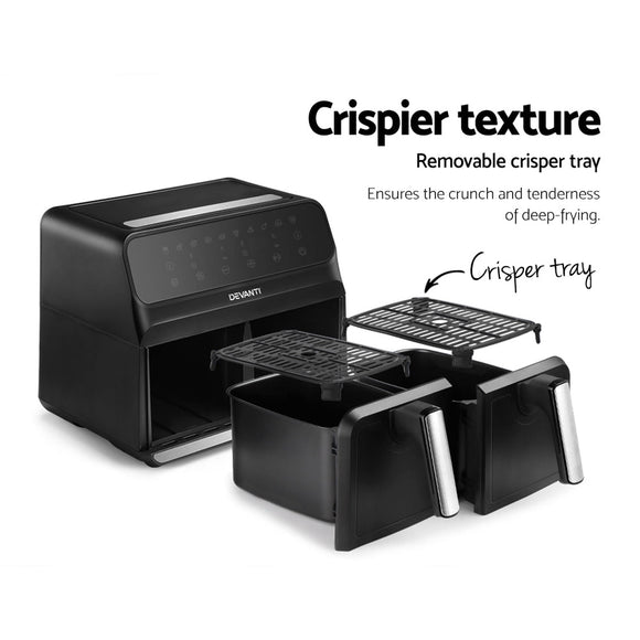 Devanti Air Fryer 8L Dual Zone Fryers - RnR Galore