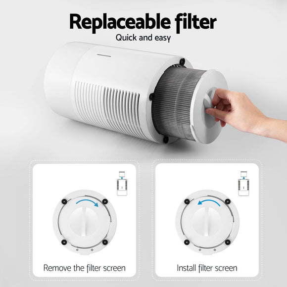 Devanti Air Purifier HEPA Filter Home Purifiers Dust Sensor PM2.5 Remover - RnR Galore