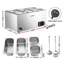 Devanti Commercial Food Warmer Bain Marie 4 Electric Buffet Pans - RnR Galore