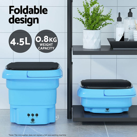 Devanti Portable Washing Machine 4.5L Blue - RnR Galore