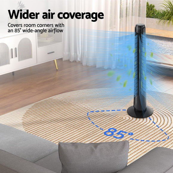 Devanti Tower Fan Oscillating 3 Speeds with Remote 93cm - RnR Galore