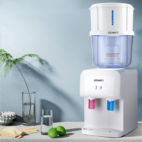 Devanti Water Cooler Dispenser Bench Top White - RnR Galore