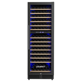 Devanti Wine Fridge Cooler Dual Zone 154 Bottles - RnR Galore