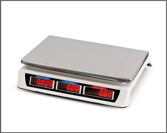 Digital Kitchen Scale Electronic 40KG 1g Increment White - RnR Galore