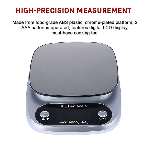 Digital Kitchen Scale LCD Electronic Postal Food Weight Scales 10kg/1g - RnR Galore