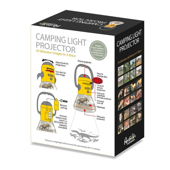 Dinosaur Mini Night Light Camping Projector - Lantern Torch Kids Learning Toy - RnR Galore