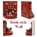 DIY Book Nook Kit Book Theater 3D Wooden Puzzle Miniature Dollhouse Bookshelf Insert with LED Light, 222 Pieces Bookend Decor for Adults Teens, Creative Gift for Book Lovers - RnR Galore