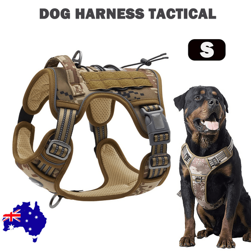Dog Harness Tactical No Pull Adjustable Pet Military Working Training Vest S - RnR Galore