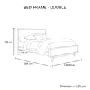 Double Size Wooden Bed Frame in Solid Wood Antique Design Light Brown - RnR Galore