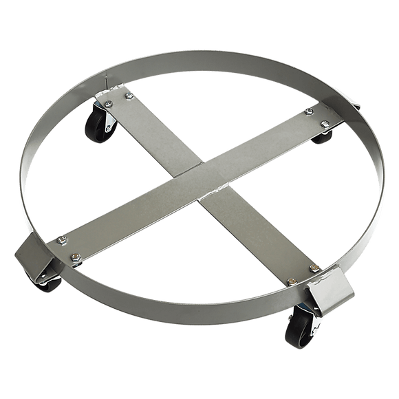 Drum Dolly 450kg 55 Gallon w Swivel Casters Heavy Duty Steel Frame Non Tipping - RnR Galore