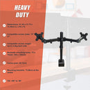 Dual LCD Monitor Desk Mount Stand Adjustable Fits 2 Screens Up To 27" - RnR Galore