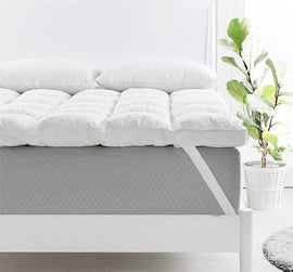 duck feather down mattress topper 1800gsm king single - RnR Galore