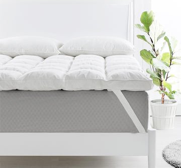duck feather down mattress topper 1800gsm king single - RnR Galore