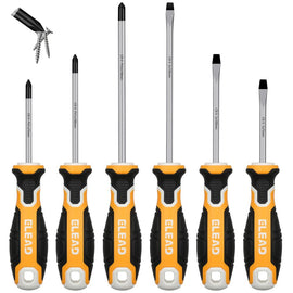 ELEAD 6Pcs Magnetic Screwdriver Set Phillips Slotted Non - Slip Handle Crv - RnR Galore