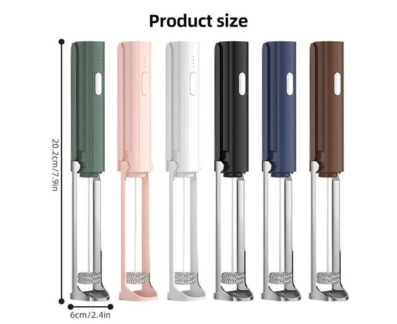 Electric Milk Frother, Rechargeable Handheld Foam Maker, 3 Adjustable Levels, Hangable & Foldable Whisk for Coffee - RnR Galore