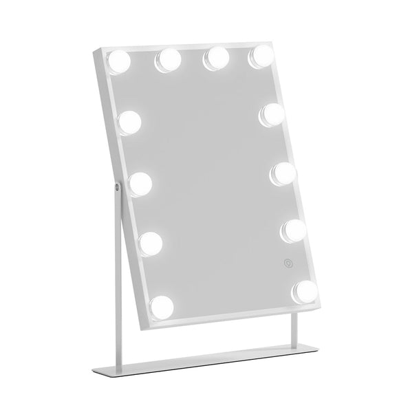 Embellir Bluetooth Makeup Mirror 30x40cm Hollywood Vanity with LED Light White - RnR Galore