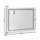 Embellir Bluetooth Makeup Mirror 58x46cm Hollywood Vanity with LED Light Crystal - RnR Galore