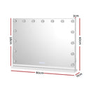Embellir Bluetooth Makeup Mirror 80x58cm Hollywood Vanity with LED Light Wall - RnR Galore
