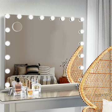Embellir Bluetooth Makeup Mirror 80x65cm Hollywood Vanity with LED Light Wall - RnR Galore