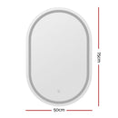 Embellir LED Wall Mirror With Light 50X75CM Bathroom Decor Oval Mirrors Vanity - RnR Galore